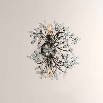 Fiora Crystal Blossom Wall Sconce-Fullstarlighting