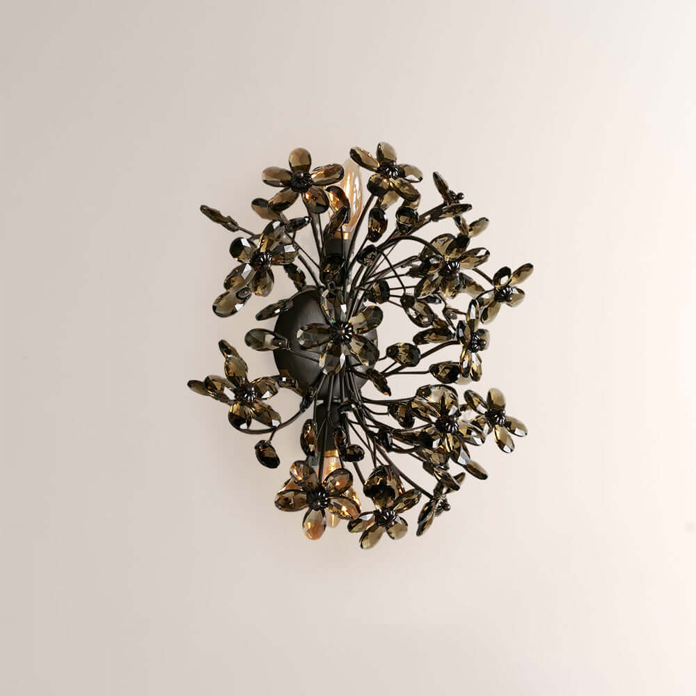 Fiora Crystal Blossom Wall Sconce-Fullstarlighting