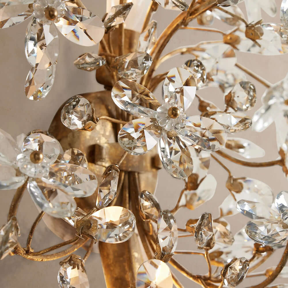 Fiora Crystal Blossom Wall Sconce-Fullstarlighting
