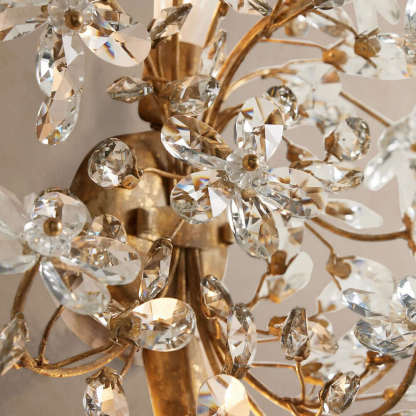 Fiora Crystal Blossom Wall Sconce-Fullstarlighting