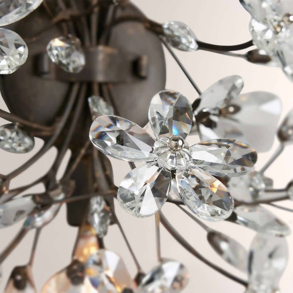 Fiora Crystal Blossom Wall Sconce-Fullstarlighting