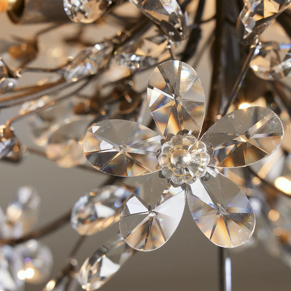 Fiora Crystal Floral Flush Mount-Fullstarlighting