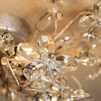 Fiora Crystal Floral Flush Mount-Fullstarlighting