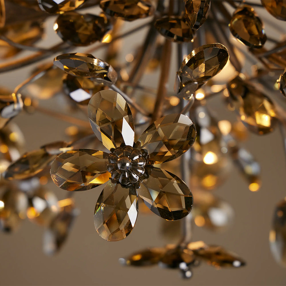 Fiora Crystal Floral Flush Mount-Fullstarlighting