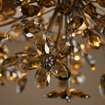 Fiora Crystal Floral Flush Mount-Fullstarlighting