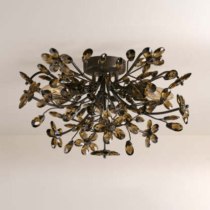 Fiora Crystal Floral Flush Mount-Fullstarlighting