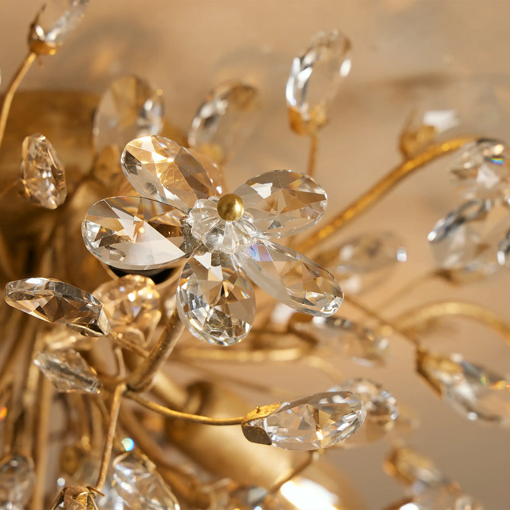Fiora Crystal Floral Flush Mount-Fullstarlighting