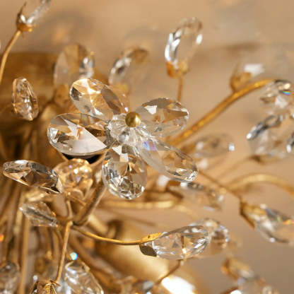 Fiora Crystal Floral Flush Mount-Fullstarlighting