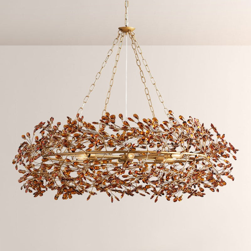 Fiore Crown Floral Crystal Chandelier-Fullstarlighting