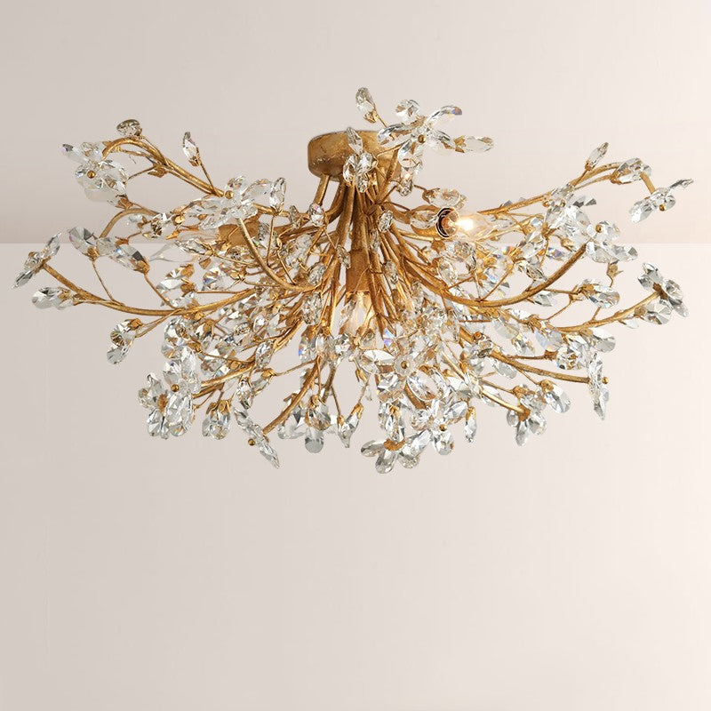 Fiore Crystal Flush Mount-Fullstarlighting
