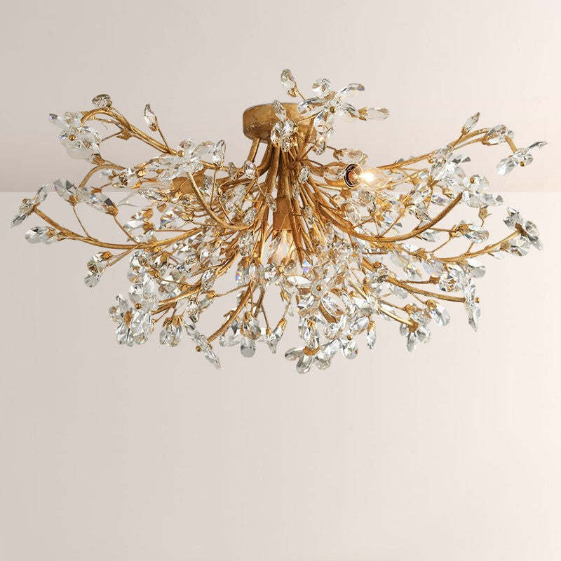 Fiore Crystal Flush Mount-Fullstarlighting
