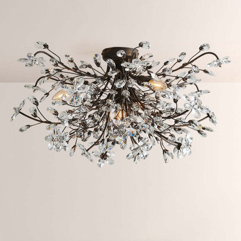 Fiore Crystal Flush Mount-Fullstarlighting