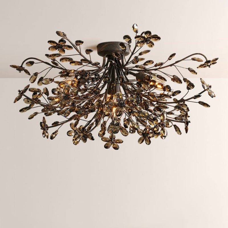 Fiore Crystal Flush Mount-Fullstarlighting