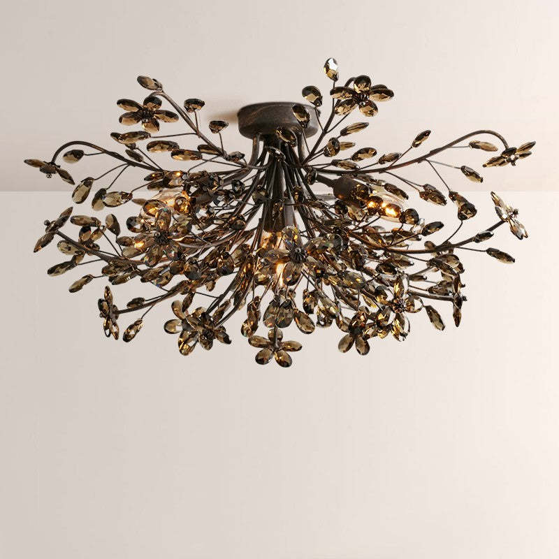 Fiore Crystal Flush Mount-Fullstarlighting