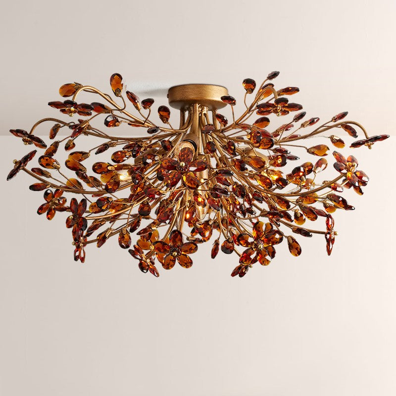 Fiore Crystal Flush Mount-Fullstarlighting