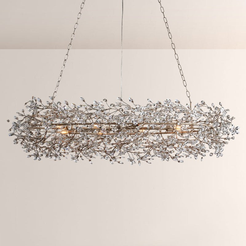 Fiore Oval Crystal Chandelier