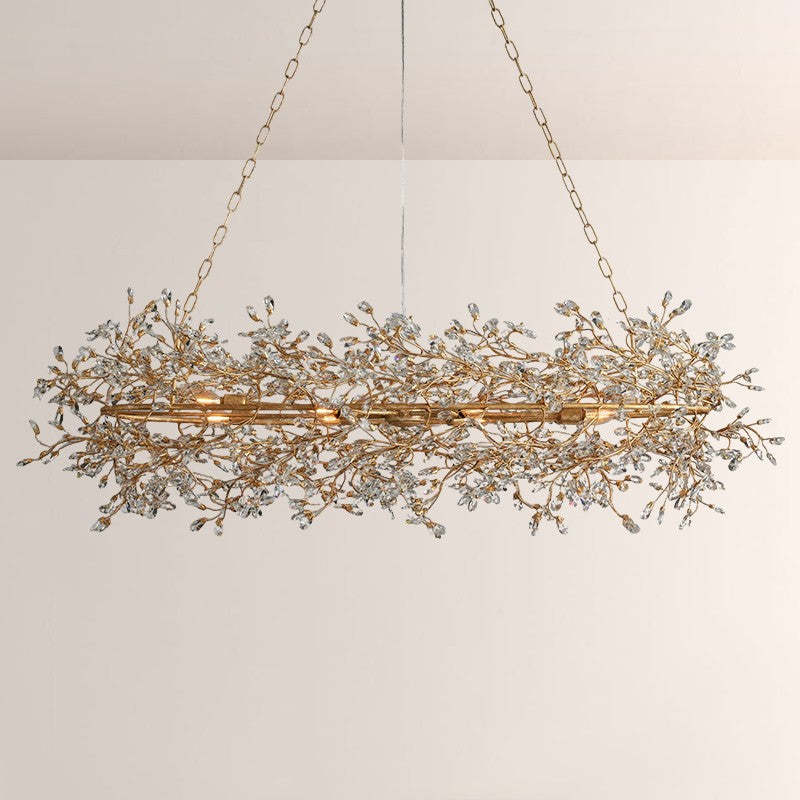 Fiore Oval Crystal Chandelier