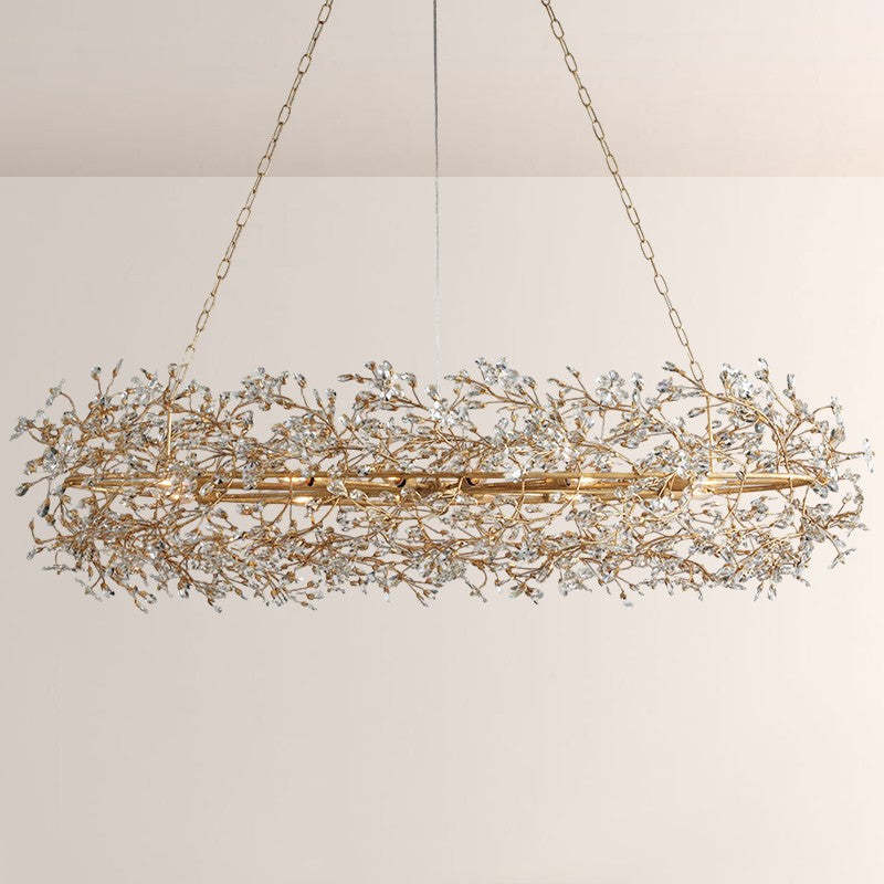 Fiore Oval Crystal Chandelier