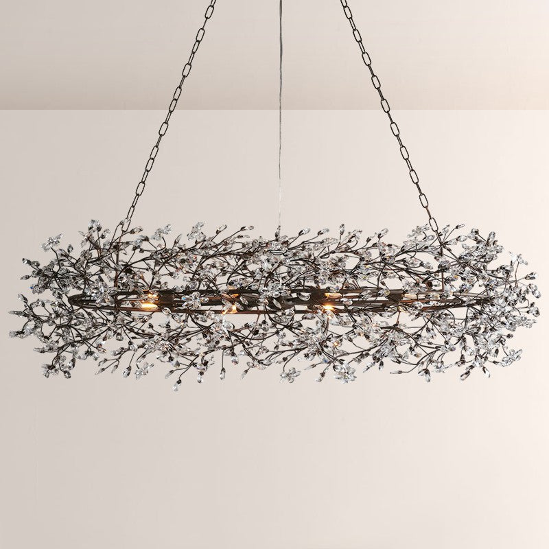 Fiore Oval Crystal Chandelier