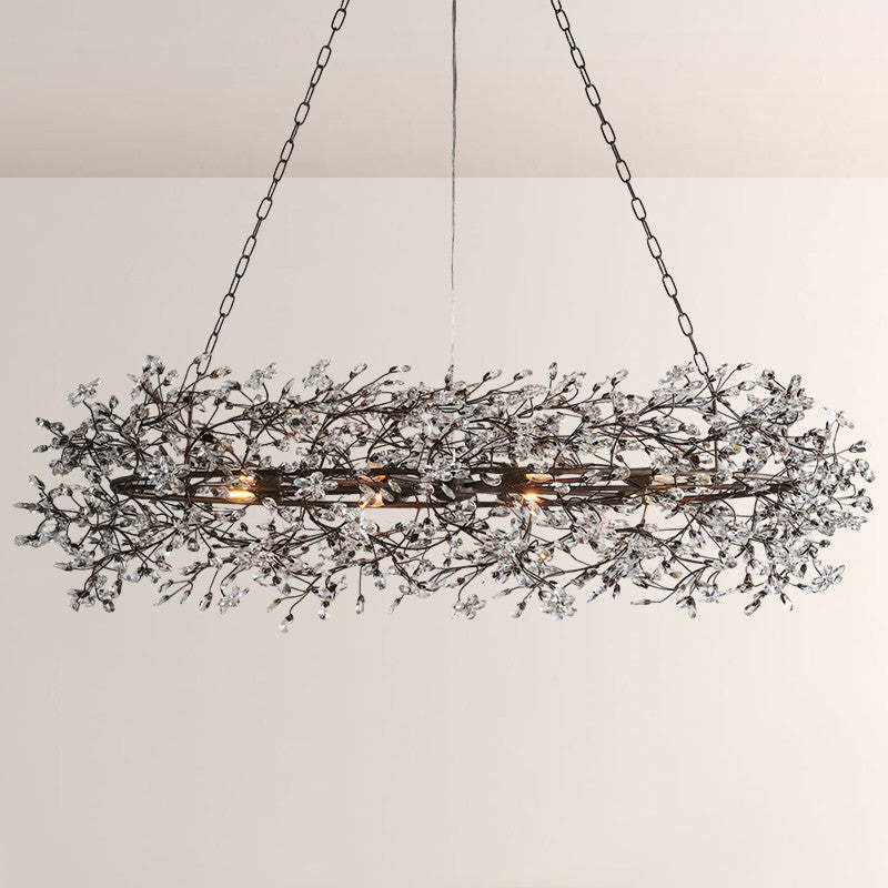 Fiore Oval Crystal Chandelier