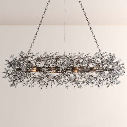 Fiore Oval Crystal Chandelier