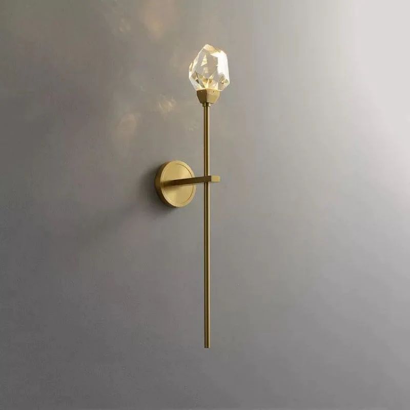 Sannie Faceted Crystal Prisms Wall Sconce (Rod),bedroom wall sconces