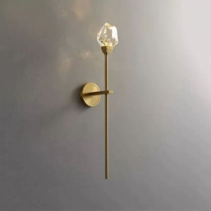 Slipe Faceted Crystal Prisms Wall Sconce (Rod)-Fullstarlighting
