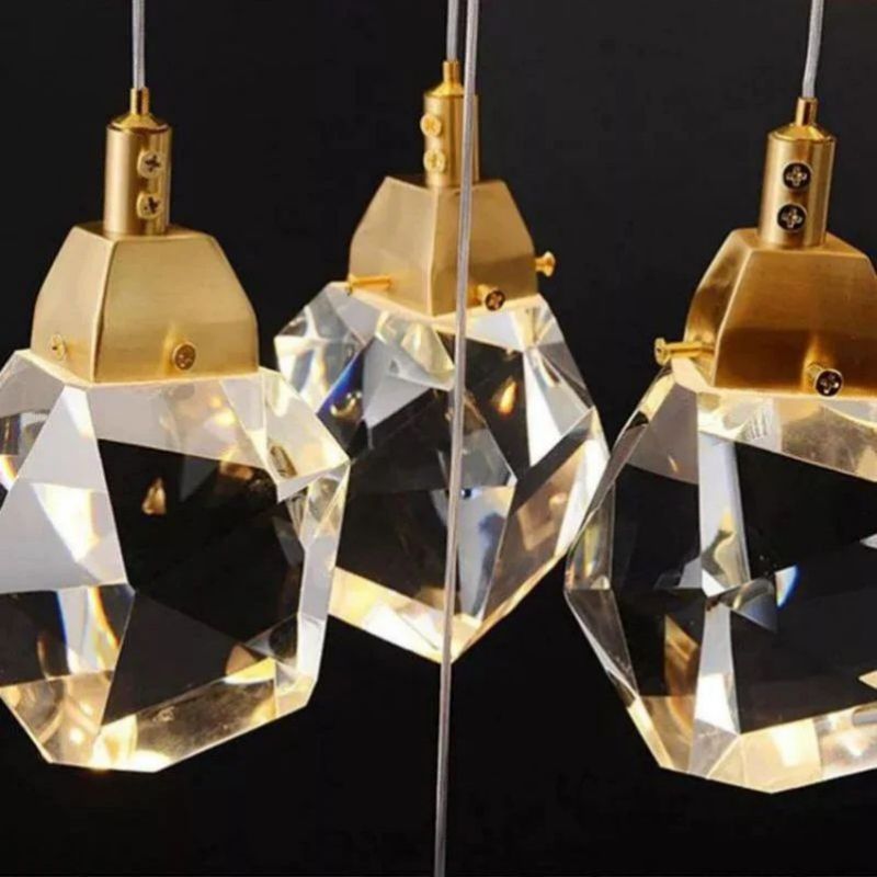 Slipe Faceted Crystal Prisms Chandeliers For Staircase-Fullstarlighting
