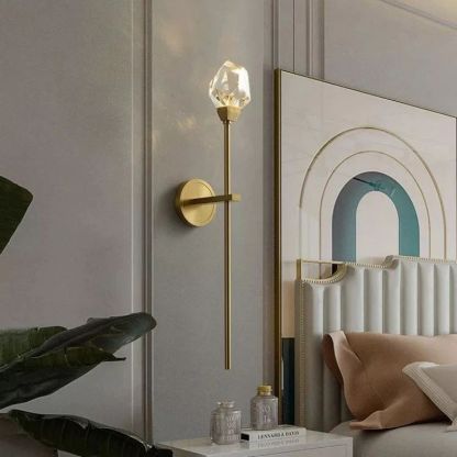 Slipe Faceted Crystal Prisms Wall Sconce (Rod)-Fullstarlighting
