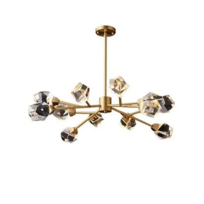 Slipe Faceted Oval Chandelier For Living Room-Fullstarlighting