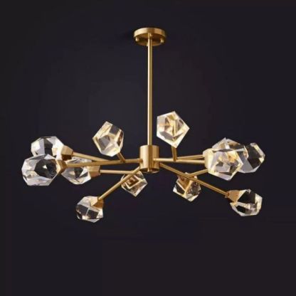 Slipe Faceted Oval Chandelier For Living Room-Fullstarlighting