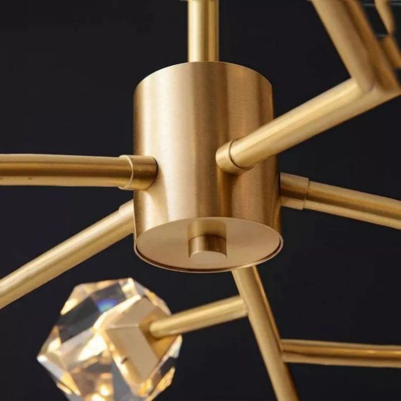 Slipe Faceted Oval Chandelier For Living Room-Fullstarlighting