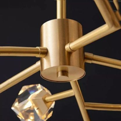 Slipe Faceted Oval Chandelier For Living Room-Fullstarlighting
