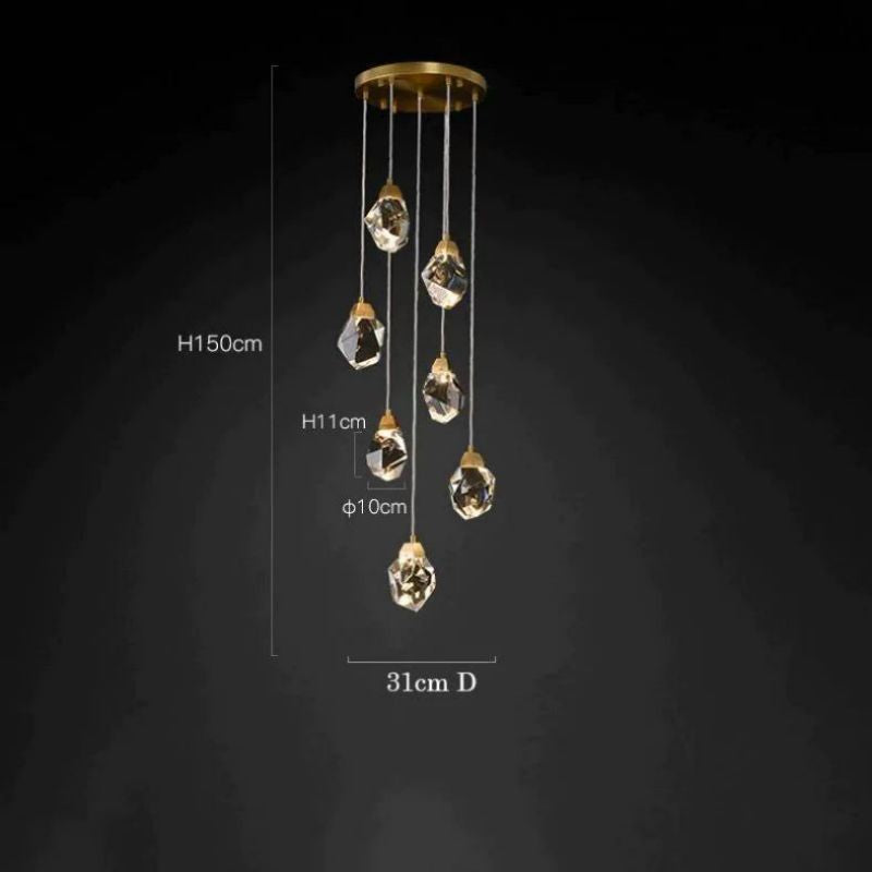 Slipe Faceted Round Pendant For Dining Room-Fullstarlighting