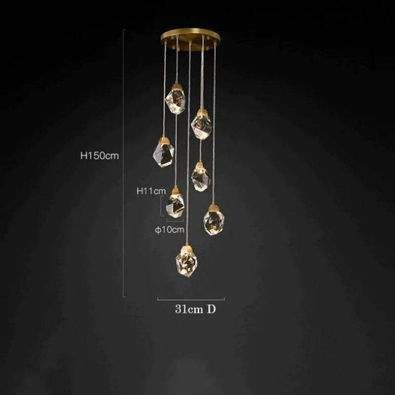 Slipe Faceted Round Pendant For Dining Room-Fullstarlighting