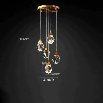 Slipe Faceted Round Pendant For Dining Room-Fullstarlighting