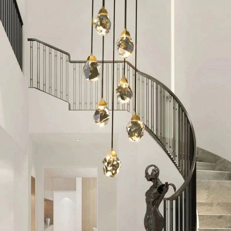 Slipe Faceted Round Pendant For Dining Room-Fullstarlighting