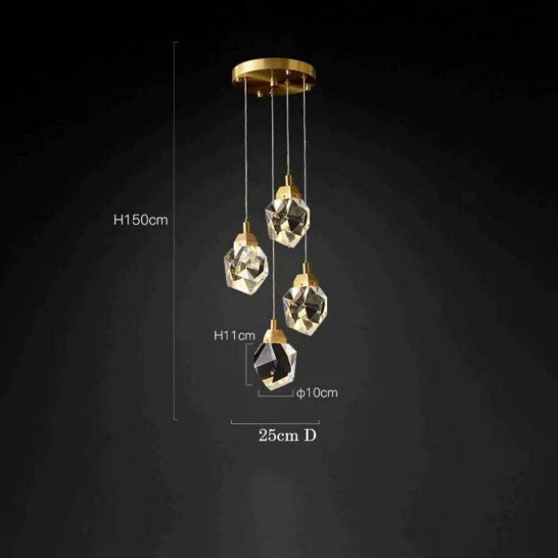 Slipe Faceted Round Pendant For Dining Room-Fullstarlighting