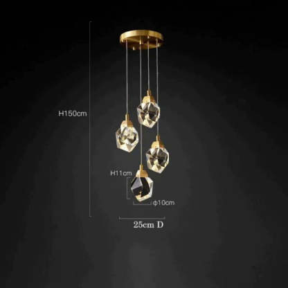 Slipe Faceted Round Pendant For Dining Room-Fullstarlighting