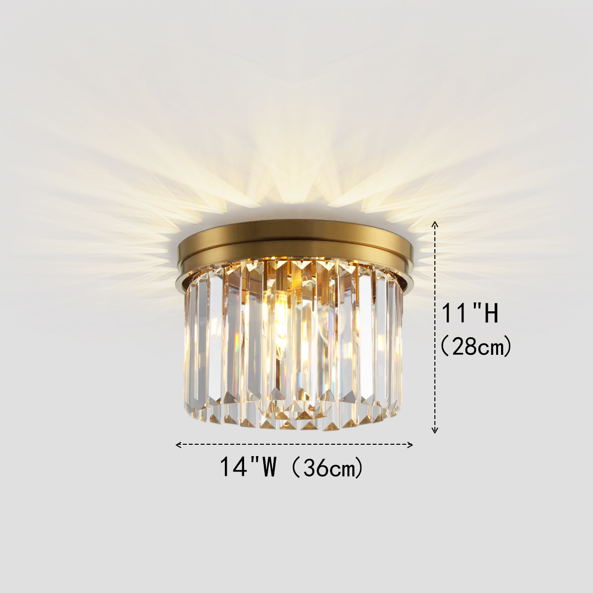 1920s Olion 1-Tier Crystal Round Flushmount-Fullstarlighting