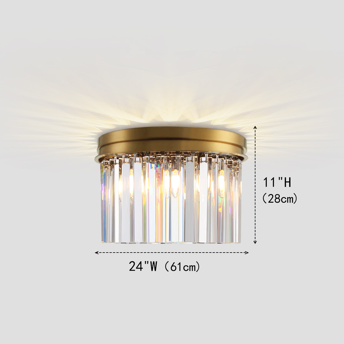 1920s Olion 1-Tier Crystal Round Flushmount-Fullstarlighting