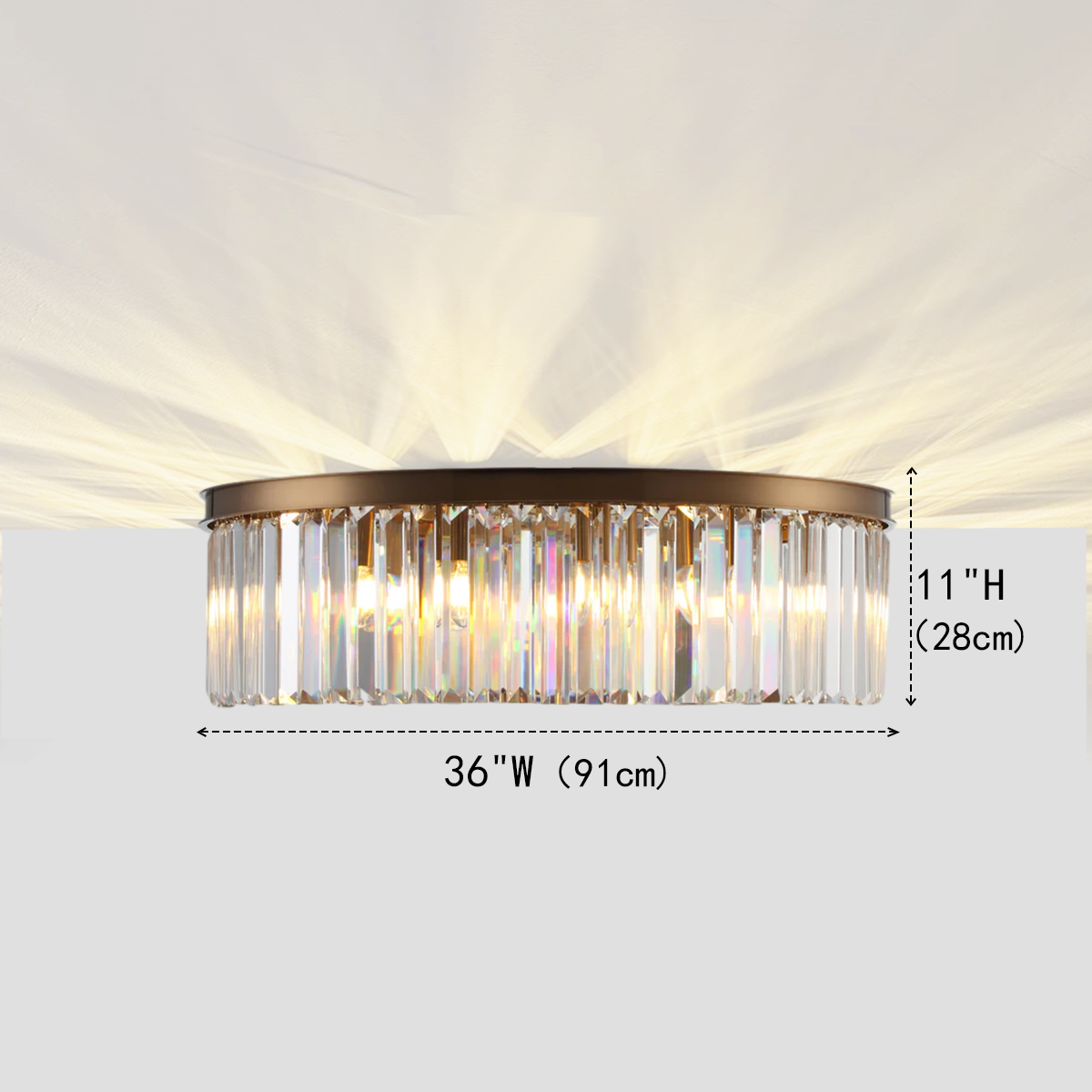 1920s Olion 1-Tier Crystal Round Flushmount-Fullstarlighting