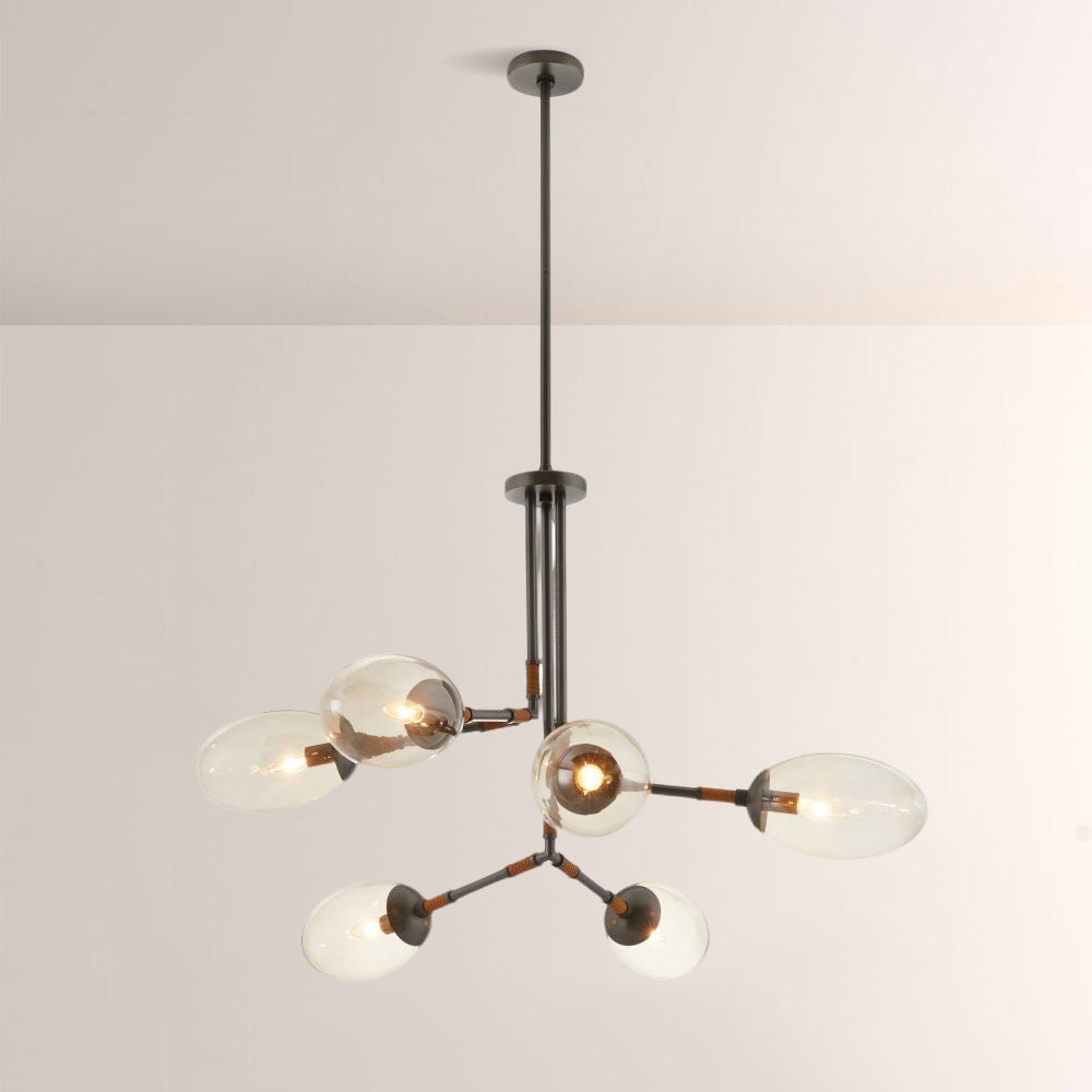 Frances Glass Chandelier-Fullstarlighting
