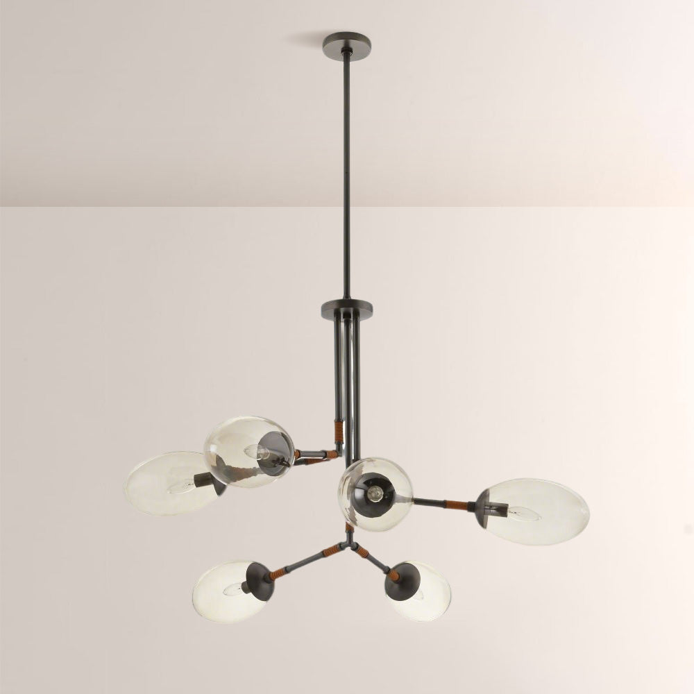 Frances Glass Chandelier-Fullstarlighting