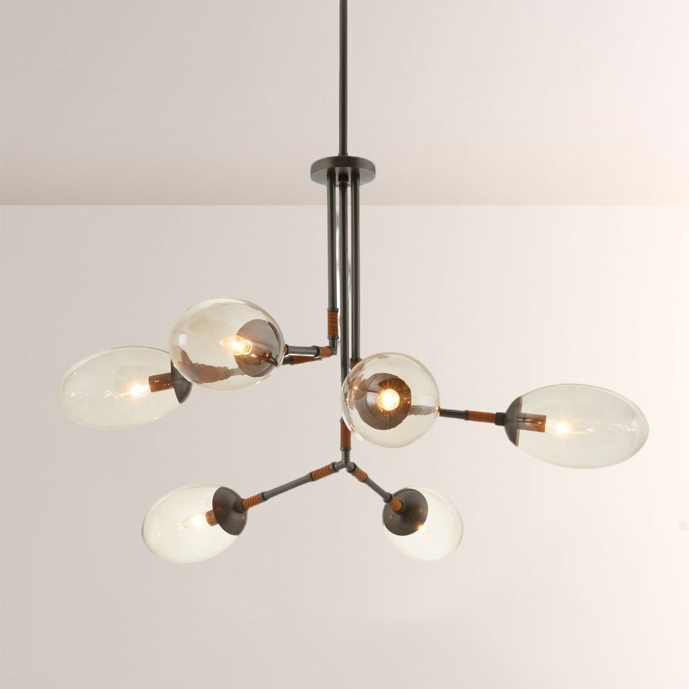Frances Glass Chandelier-Fullstarlighting