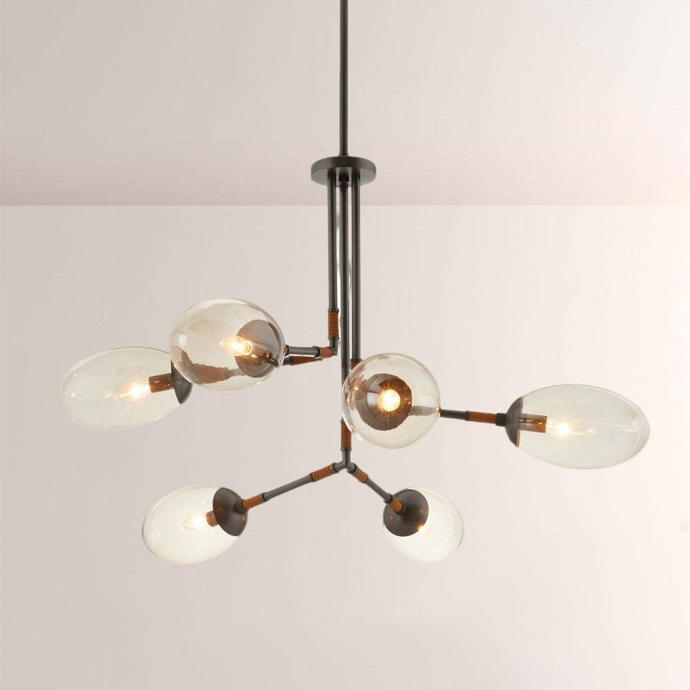 Frances Glass Chandelier-Fullstarlighting