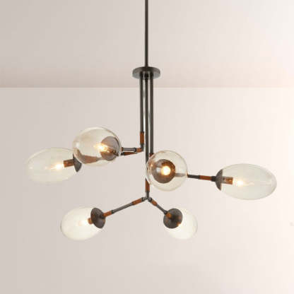 Frances Glass Chandelier-Fullstarlighting