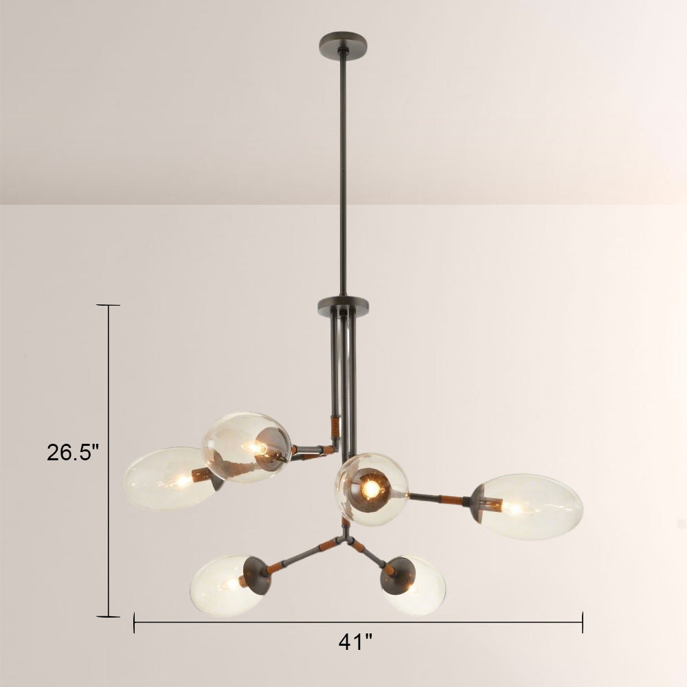 Frances Glass Chandelier-Fullstarlighting
