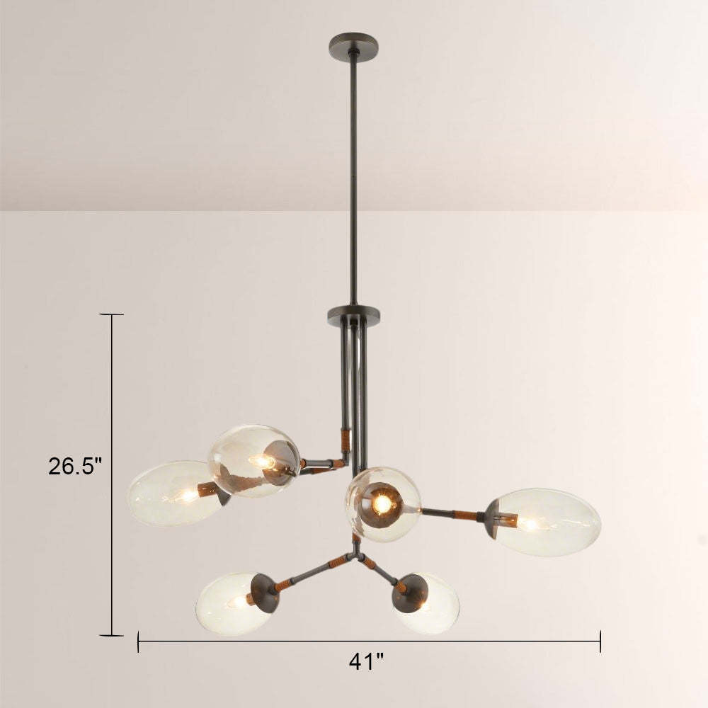 Frances Glass Chandelier-Fullstarlighting