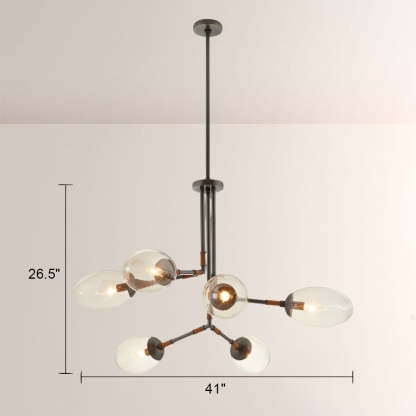 Frances Glass Chandelier-Fullstarlighting